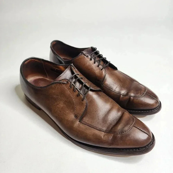 Allen Edmonds Delray Split Toe Lace Up Oxfords Vero Cuoio Super Prime Size 11 D - Picture 1 of 9